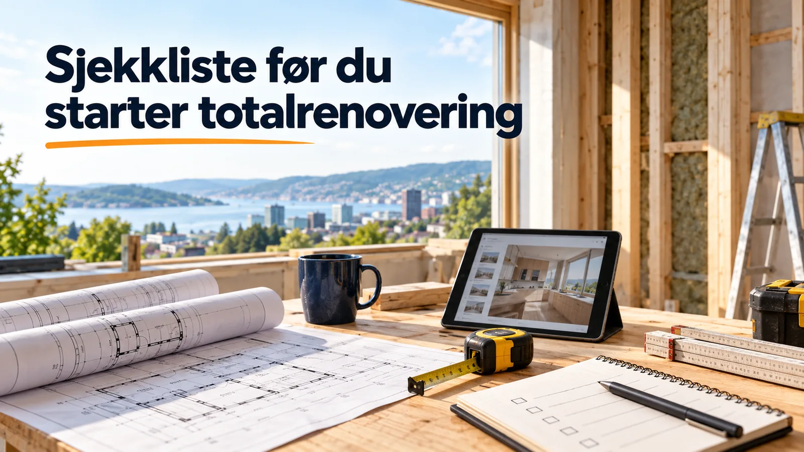 Sjekkliste før du starter totalrenovering