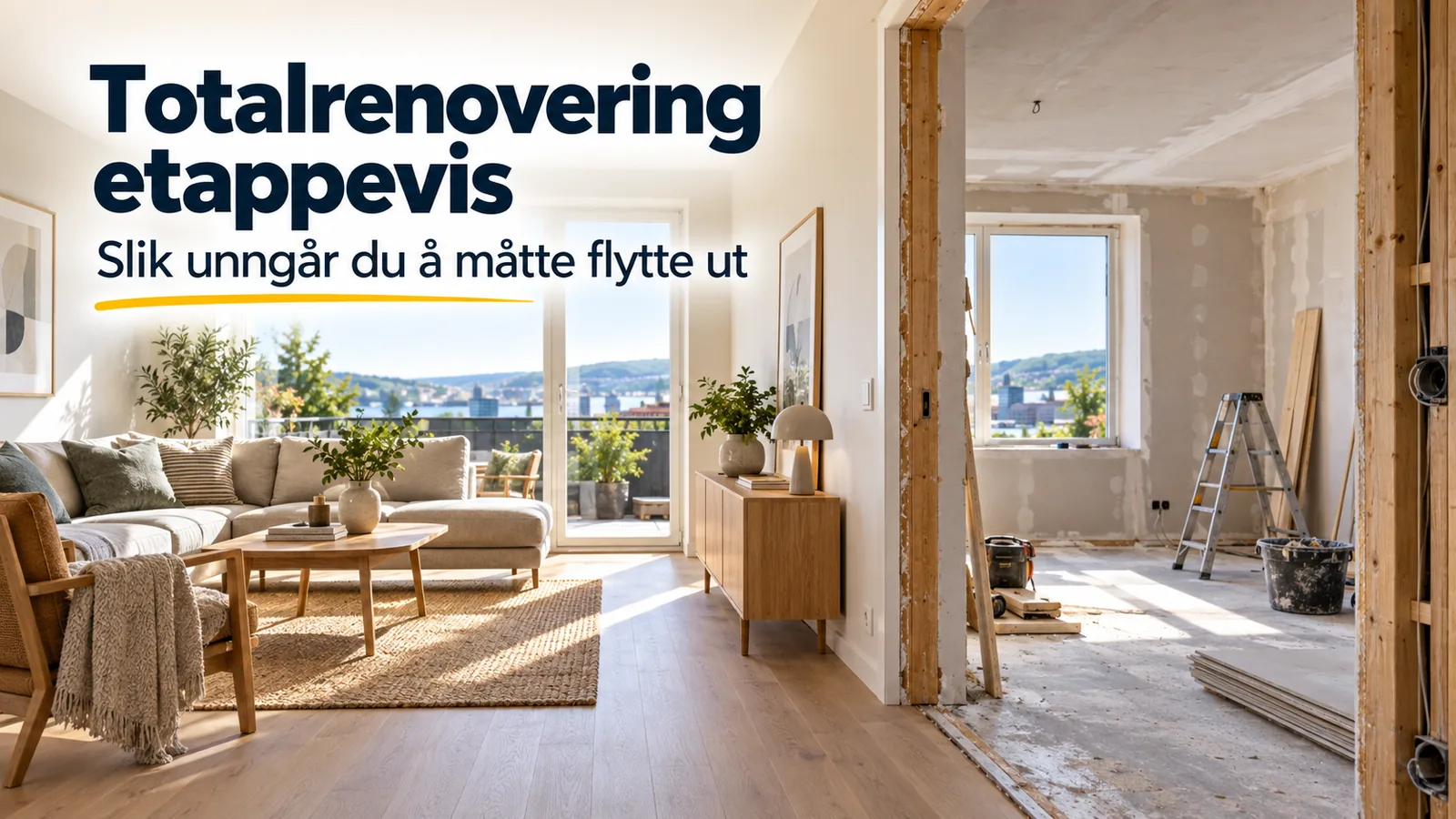 Totalrenovering etappevis: Slik unngår du å måtte flytte ut