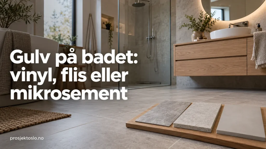 Gulv på badet: vinyl, flis eller mikrosement