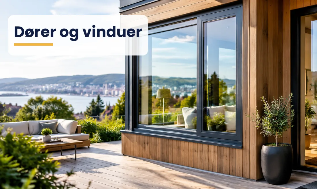 Dører og vinduer i Oslo – nye mørke vinduer og ny ytterdør